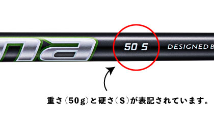 ドライバー用シャフトの重さ