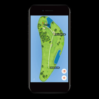 ショット位置と飛距離を自動計測