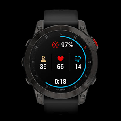 garmin epix Sapphire Carbon Gray DLC Ti / Black