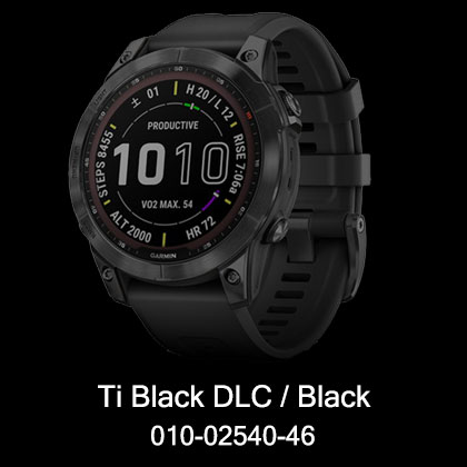 Garmin ガーミン　fenix 7 フェニックス 7　サファイア デュアルパワー　010-02540-46 Ti Black DLC / Black　ソーラー充電　2022年モデル