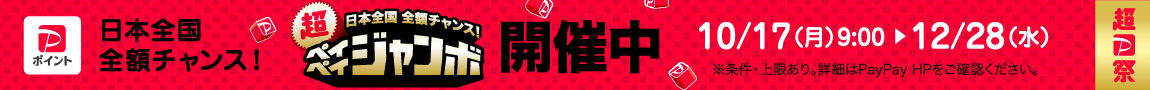 一等最大全額戻ってくる！日本全国全額チャンス 超ペイペイジャンボ開催中