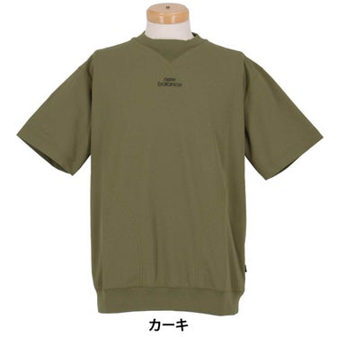 ニューバランスゴルフ　メンズ スウェット クルーネック 半袖 プルオーバー 012-6264001　2026年モデル 商品外観 正面