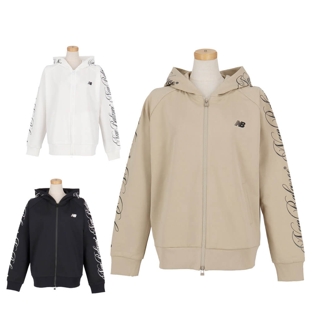 ニューバランスゴルフ　レディース シグネチャーロゴ スウェット フルジップ 長袖 フーディー 012-6262503　2026年モデル 詳細1