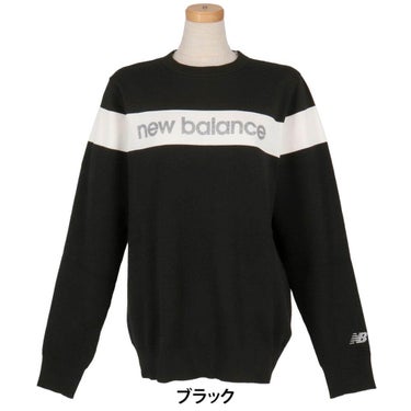 ニューバランスゴルフ　レディース ラメロゴ クルーネック 長袖 ニット プルオーバー 012-6270501　2026年モデル 詳細2