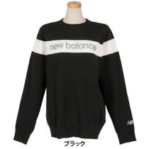 ニューバランスゴルフ　レディース ラメロゴ クルーネック 長袖 ニット プルオーバー 012-6270501　2026年モデル カラーバリエーション