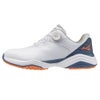 ミズノ MIZUNO　ネオインパクト プラス エナジー ボア メンズ スパイクレス ゴルフシューズ 51GM2681 01　2026年モデル ホワイト×オレンジ×ブルー
