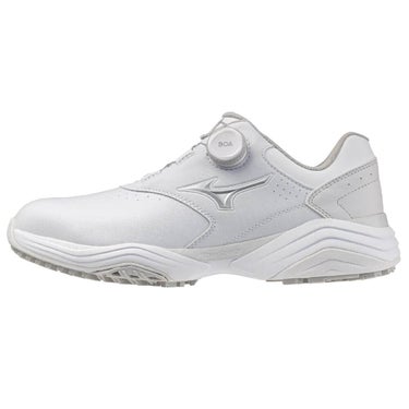 ミズノ MIZUNO　ネオインパクト エナジー ボア メンズ スパイクレス ゴルフシューズ 51GM2683 01　2026年モデル ホワイト×シルバー