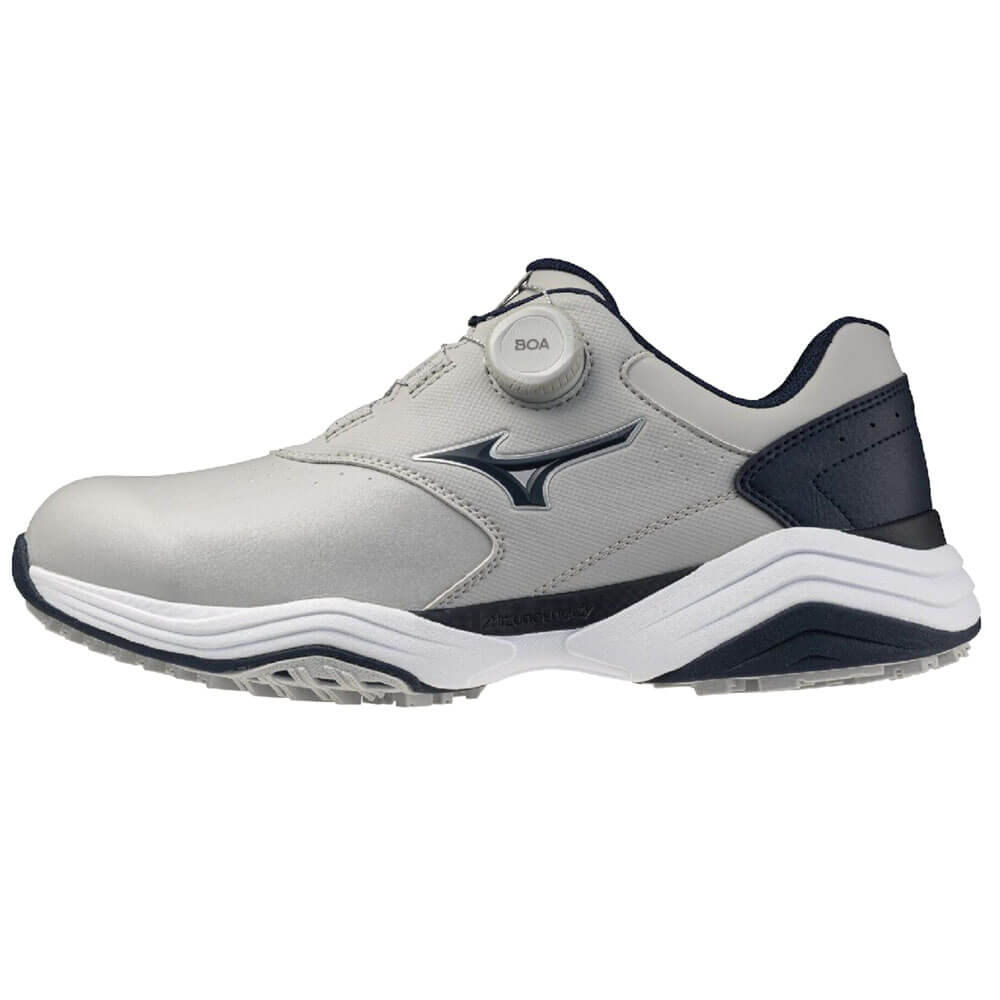 ミズノ MIZUNO　ネオインパクト エナジー ボア メンズ スパイクレス ゴルフシューズ 51GM2683 01　2026年モデル グレー×ネイビー