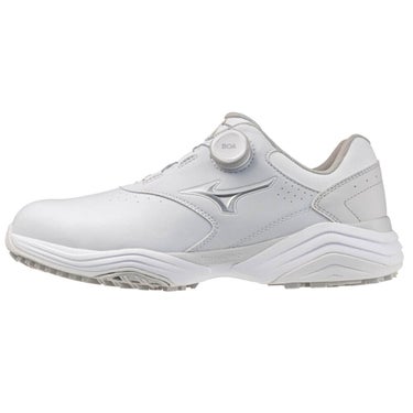 ミズノ MIZUNO　ネオインパクト エナジーワイド ボア メンズ スパイクレス ゴルフシューズ 51GQ2693 01　2026年モデル ホワイト×シルバー