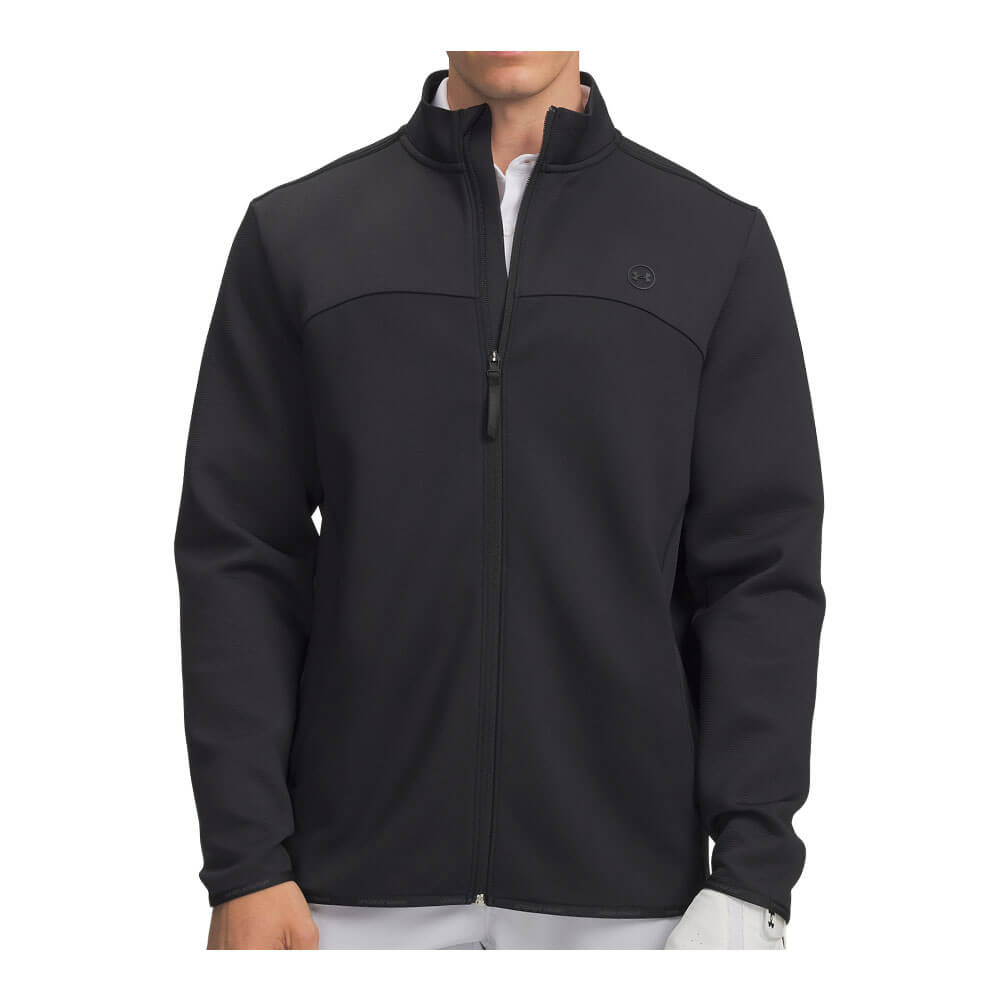 アンダーアーマー メンズ ミッドレイヤー フルジップ ジャケット 6015271 001 BLK/BLK [2026年秋冬モデル] BLK/BLK