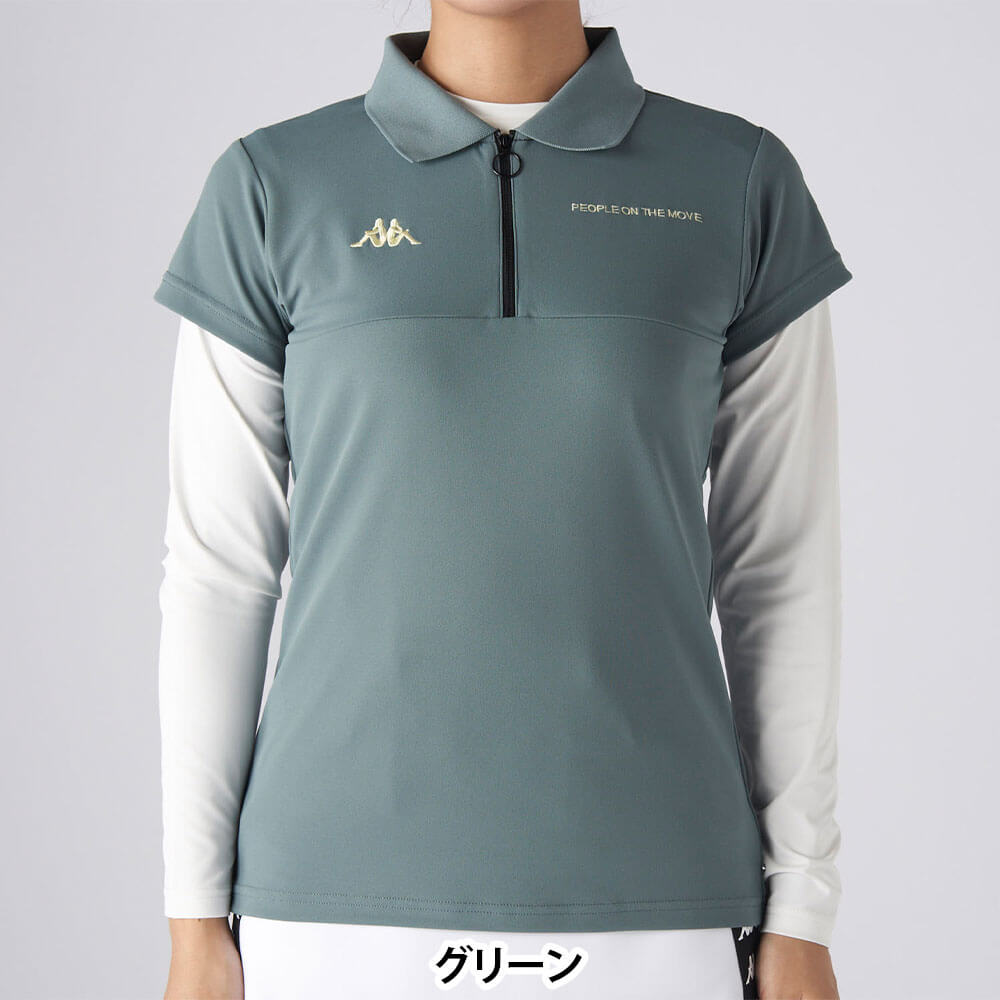 カッパ Kappa　レディース レイヤード 半袖 ポロシャツ 長袖インナーセット 644-603　2025年モデル 詳細10