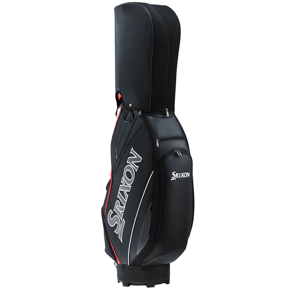 スリクソン SRIXON　軽量モデル メンズ キャディバッグ GGC-S215 ブラック/ホワイト　2026年モデル キャディバッグ 全体 正面・側面