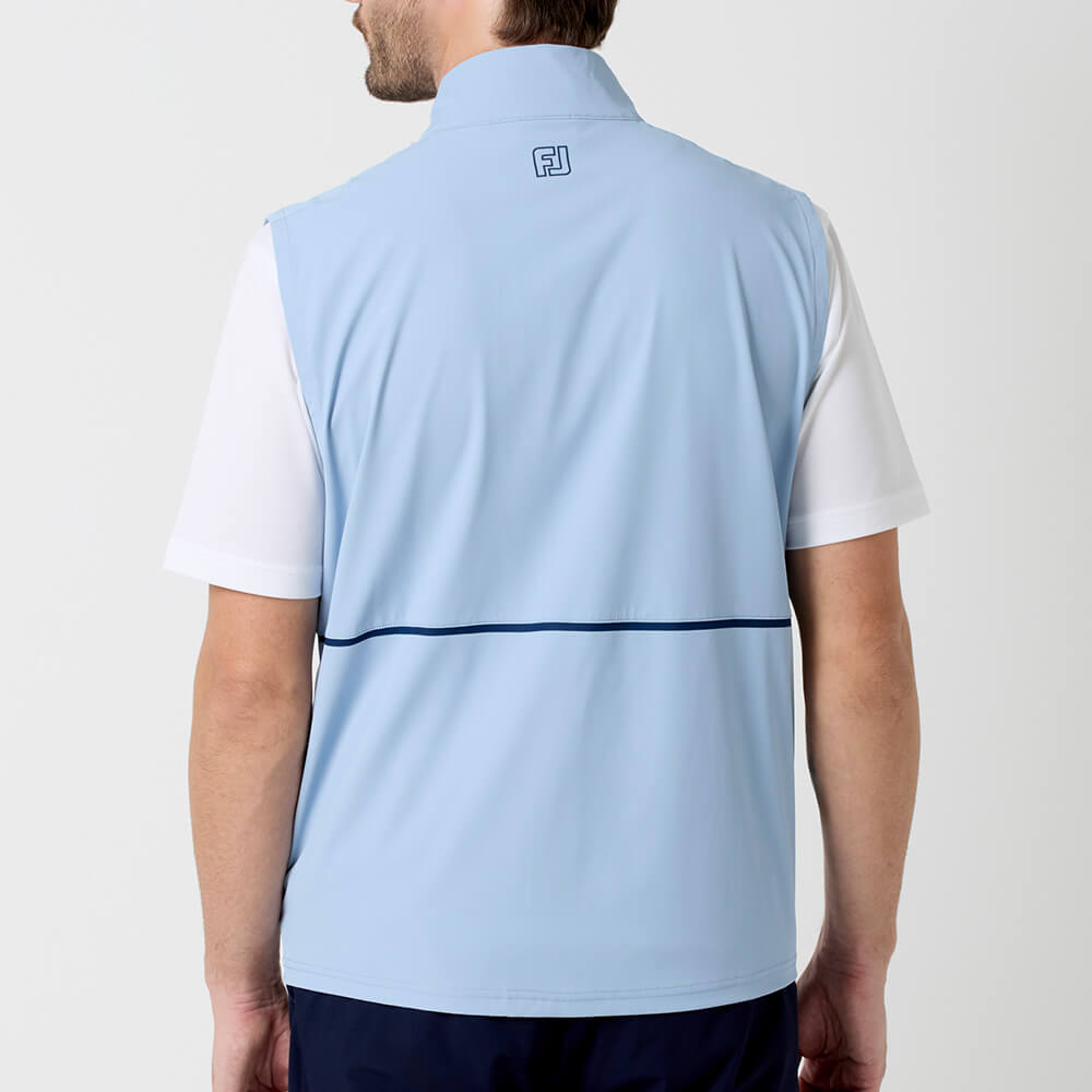 フットジョイ FootJoy　メンズ フルジップ ベスト FJ-S26-M02　2026年モデル シャンブレー 背面着用
