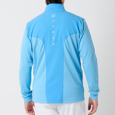 フットジョイ FootJoy　メンズ ハイブリッド フルジップ 長袖 ジャケット FJ-S26-O01　2026年モデル スカイブルー 背面着用