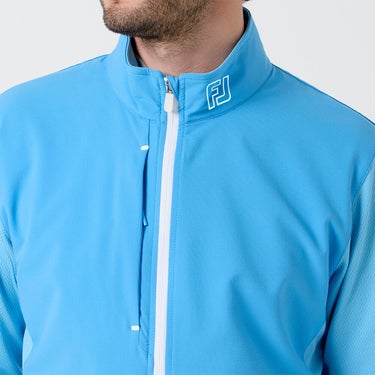 フットジョイ FootJoy　メンズ ハイブリッド フルジップ 長袖 ジャケット FJ-S26-O01　2026年モデル 襟・フロントファスナー部 ディテール