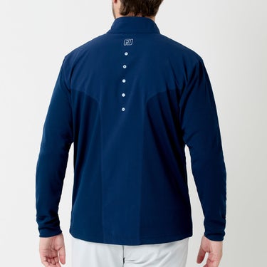 フットジョイ FootJoy　メンズ ハイブリッド フルジップ 長袖 ジャケット FJ-S26-O01　2026年モデル ネイビー 背面着用