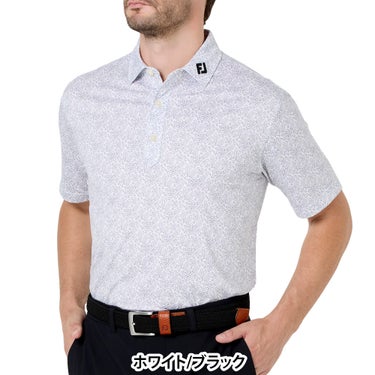 フットジョイ FootJoy　メンズ ウィングチップフローラル ストレッチライル 半袖 ポロシャツ FJ-S26-S07　2026年モデル 詳細2