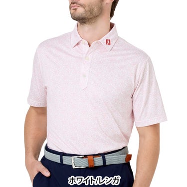フットジョイ FootJoy　メンズ ウィングチップフローラル ストレッチライル 半袖 ポロシャツ FJ-S26-S07　2026年モデル 詳細12