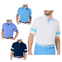 フットジョイ FootJoy　メンズ スリーブストライプ ストレッチ 鹿の子 半袖 ポロシャツ FJ-S26-S10　2026年モデル