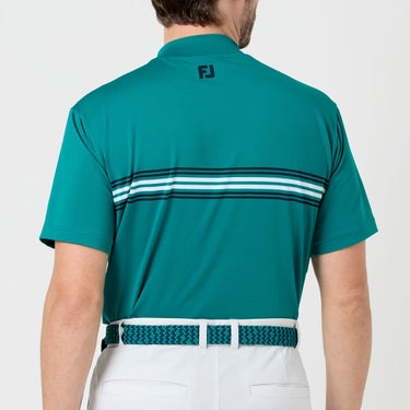フットジョイ FootJoy　メンズ マルチクーリングメッシュ パネルボーダー 半袖 モックネック シャツ FJ-S26-S15　2026年モデル 詳細9