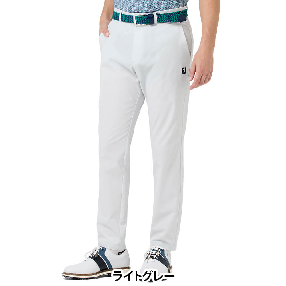 フットジョイ FootJoy　メンズ ハイブリッド 4way ストレッチ クーリング テパードパンツ FJ-S26-P05　2026年モデル ライトグレー 正面着用