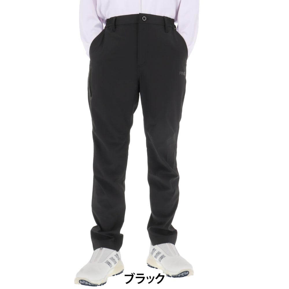 ピン PING　メンズ ミニリップストップ テーパードパンツ 621-6231701　2026年モデル ブラック 正面着用