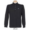 セントアンドリュース St ANDREWS　メンズ ロゴジャガード 長袖 ボタンダウン ポロシャツ 042-6261951　2026年モデル ブラック 正面着用