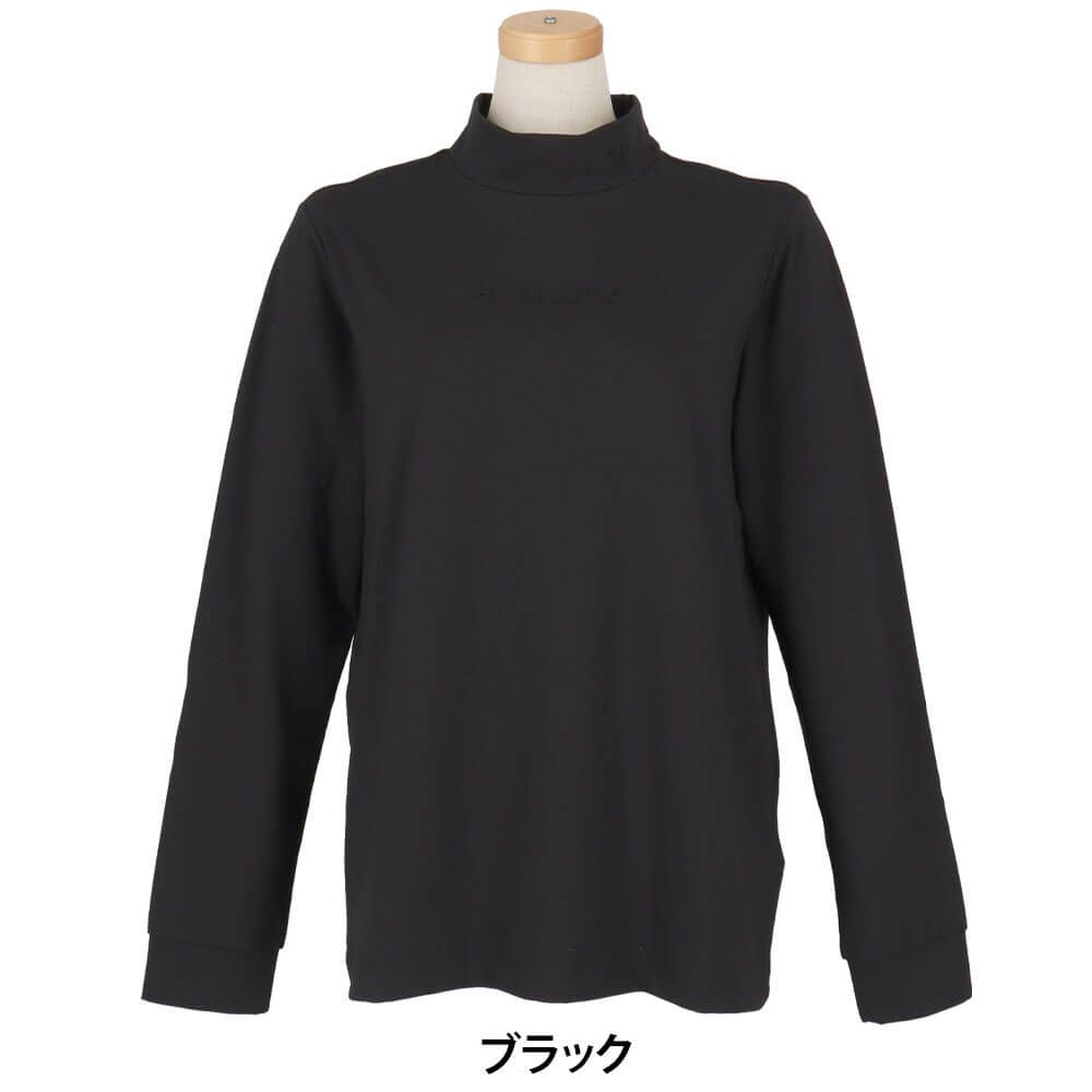 セントアンドリュース St ANDREWS　レディース ベア天竺 長袖 ハイネックシャツ 043-6266952　2026年モデル ブラック 正面着用