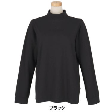 セントアンドリュース St ANDREWS　レディース ベア天竺 長袖 ハイネックシャツ 043-6266952　2026年モデル ブラック 正面着用