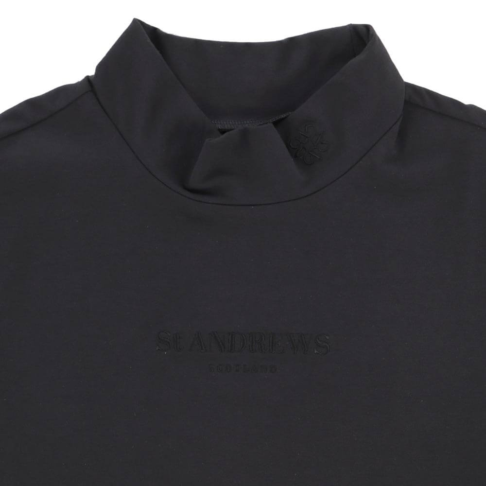 セントアンドリュース St ANDREWS　レディース ベア天竺 長袖 ハイネックシャツ 043-6266952　2026年モデル 襟・胸ロゴ ディテール