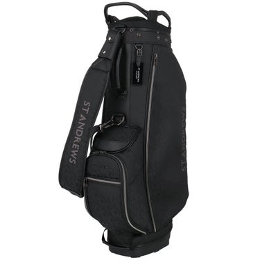 セントアンドリュース St ANDREWS　スタンド式 キャディバッグ 042-7980801 010 ブラック　2026年モデル スタンドキャディバッグ 全体 正面・側面