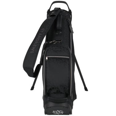 セントアンドリュース St ANDREWS　スタンド式 キャディバッグ 042-7980801 010 ブラック　2026年モデル 正面・側面・ショルダーストラップ 全体