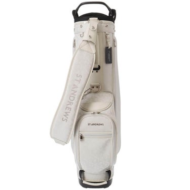 セントアンドリュース St ANDREWS　スタンド式 キャディバッグ 042-7980801 020 グレー　2026年モデル サイド・フロントポケット側 全体