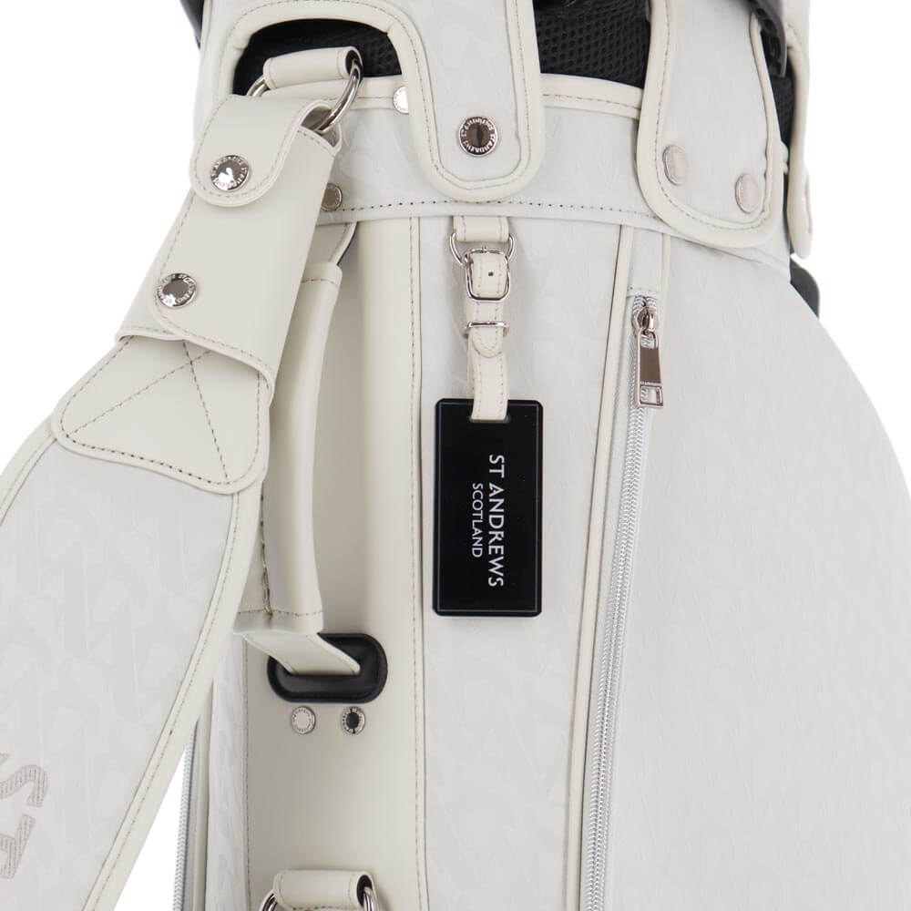 セントアンドリュース St ANDREWS　スタンド式 キャディバッグ 042-7980801 020 グレー　2026年モデル アクセサリー・ネームタグ部 ディテール