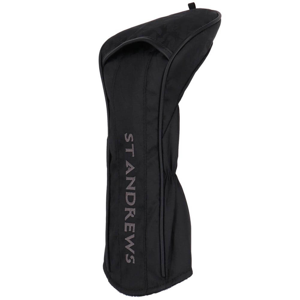 セントアンドリュース St ANDREWS　ドライバー用 ヘッドカバー 042-7984802 010 ブラック　2026年モデル ドライバー用ヘッドカバー 正面・側面