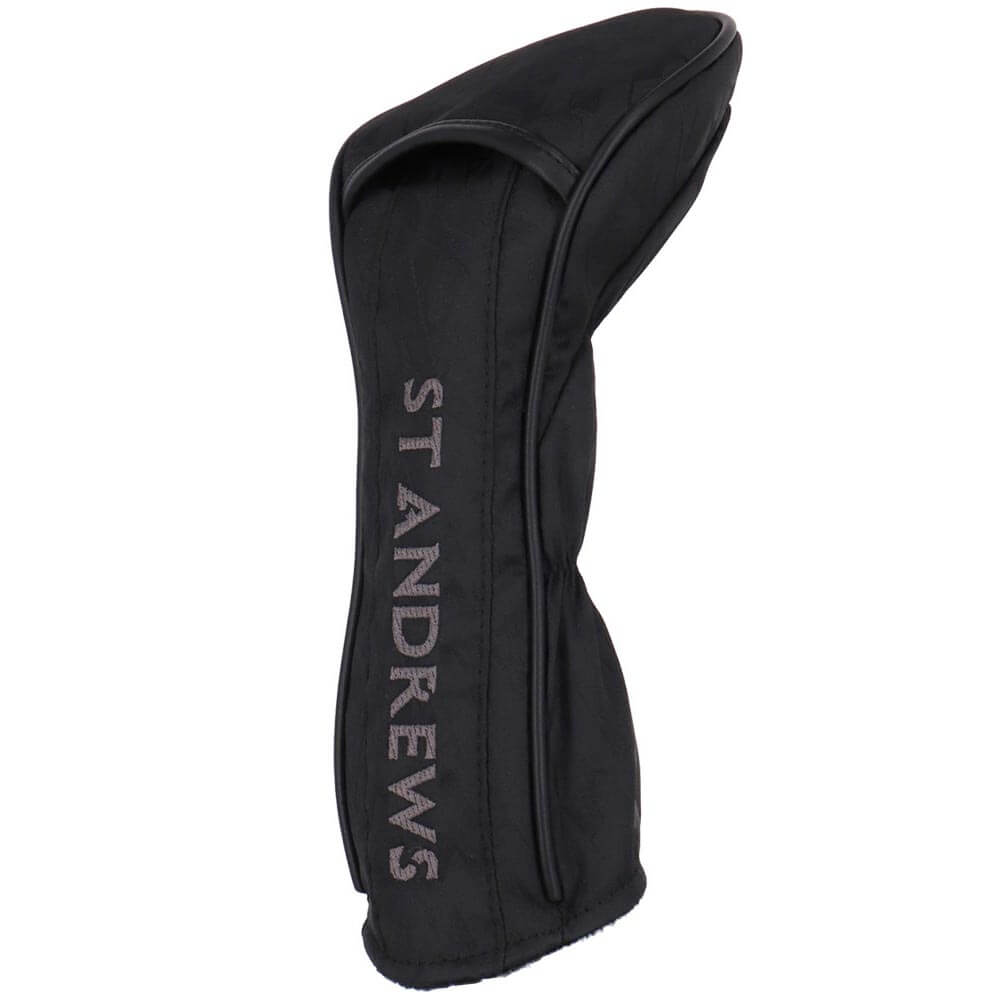 セントアンドリュース St ANDREWS　フェアウェイウッド用 ヘッドカバー 042-7984803 010 ブラック　2026年モデル フェアウェイウッド用ヘッドカバー 正面・側面