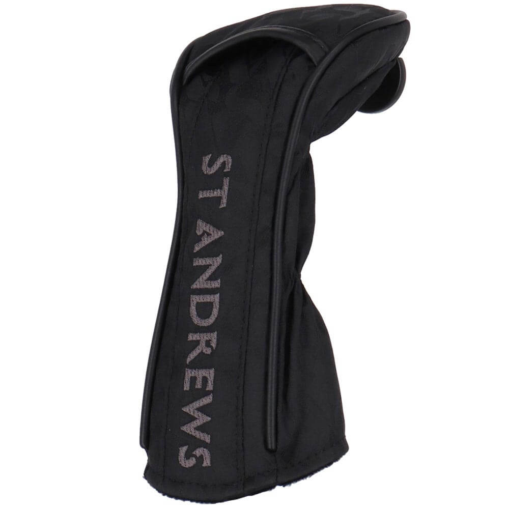 セントアンドリュース St ANDREWS　ユーティリティ用 ヘッドカバー 042-7984804 010 ブラック　2026年モデル ユーティリティ用ヘッドカバー 正面・側面