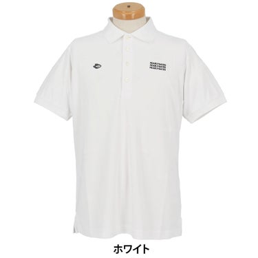 パーリーゲイツ PEARLY GATES　メンズ メッシュジャガード 半袖 ポロシャツ 053-6260906　2026年モデル ホワイト 正面着用
