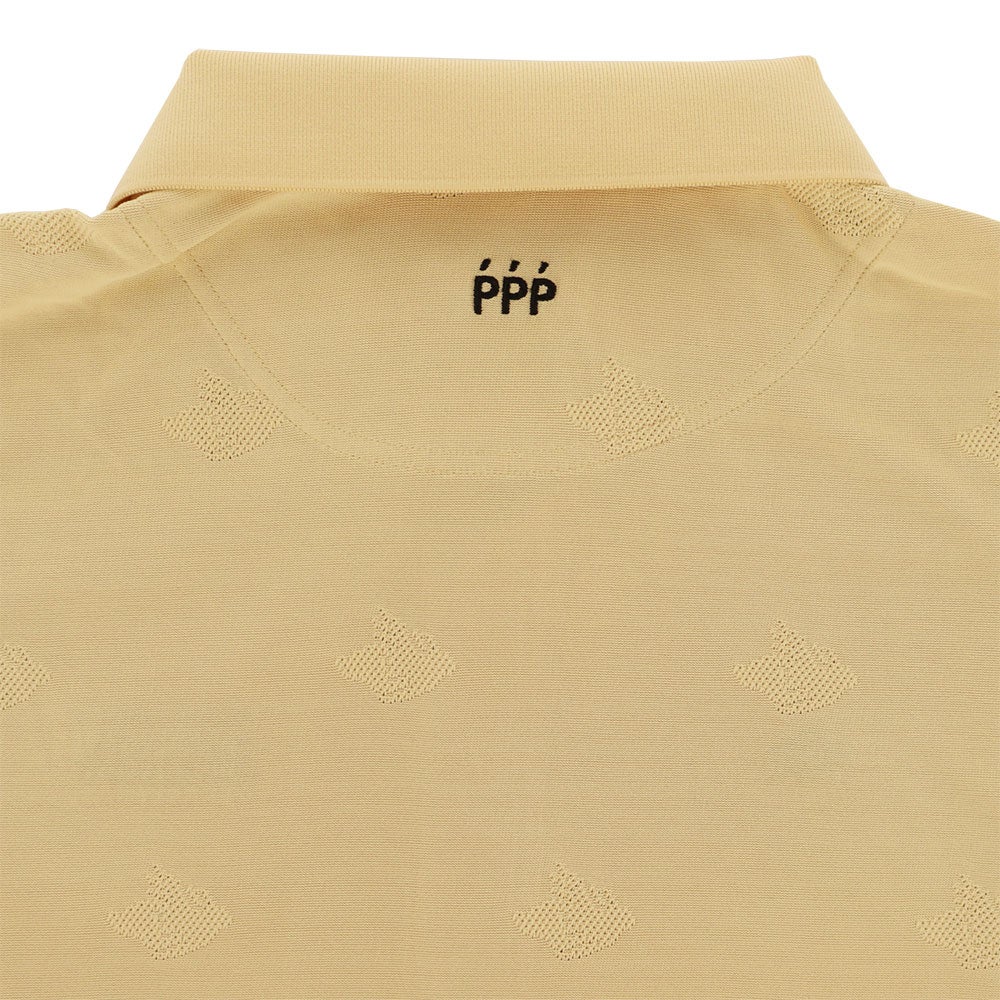 パーリーゲイツ PEARLY GATES　メンズ メッシュジャガード 半袖 ポロシャツ 053-6260906　2026年モデル 背面襟ロゴ ディテール