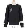 パーリーゲイツ PEARLY GATES　レディース 14G 地柄ジャガード 長袖 クルーネックニットプルオーバー 055-6270901　2026年モデル ネイビー 正面着用