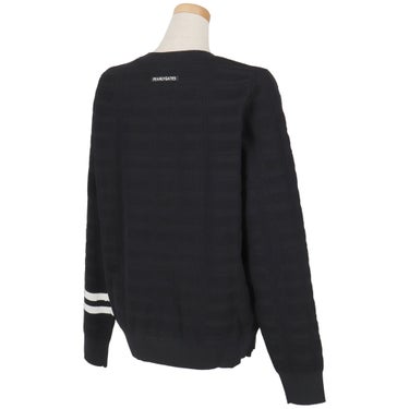パーリーゲイツ PEARLY GATES　レディース 14G 地柄ジャガード 長袖 クルーネックニットプルオーバー 055-6270901　2026年モデル ネイビー 背面着用
