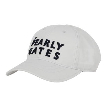 パーリーゲイツ PEARLY GATES　ステッチロゴ リサイクルツイル キャップ 053-6287811 020 グレー　2026年モデル グレー