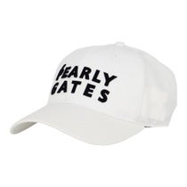 パーリーゲイツ PEARLY GATES ステッチロゴ リサイクルツイル キャップ 053-6287811 030 ホワイト 2026年モデル ホワイト