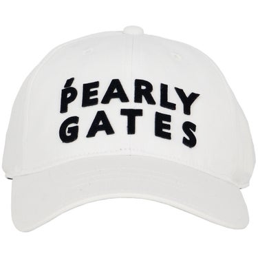 パーリーゲイツ PEARLY GATES　ステッチロゴ リサイクルツイル キャップ 053-6287811 030 ホワイト　2026年モデル 詳細3