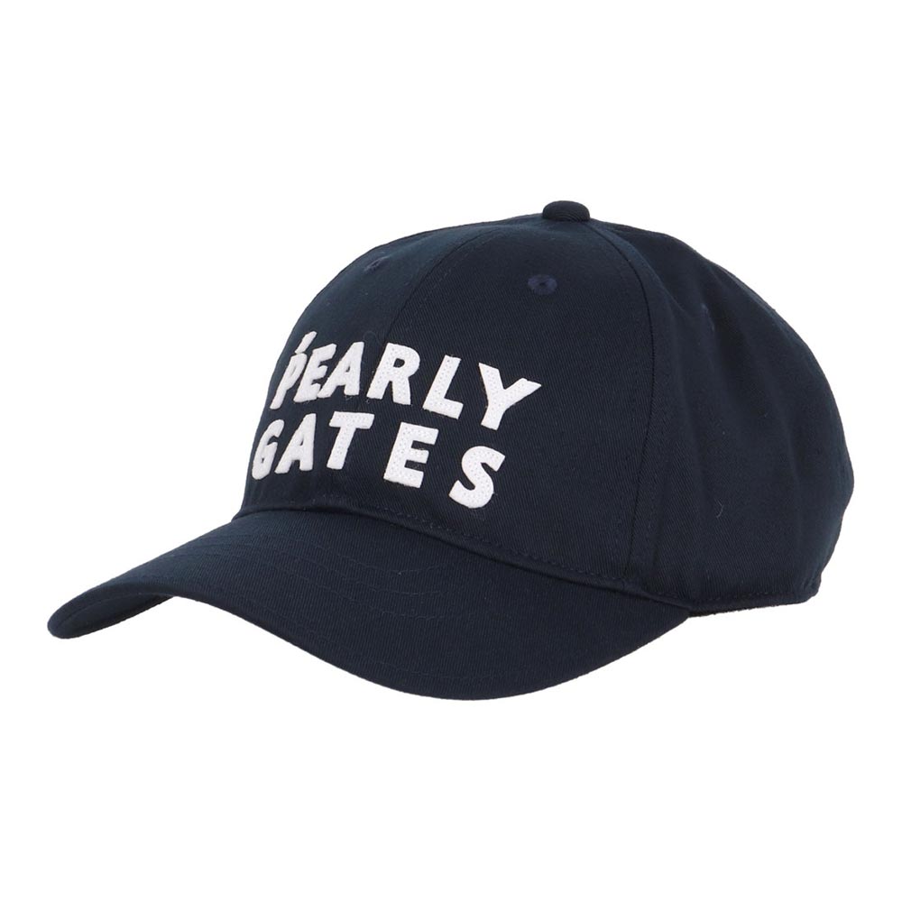 パーリーゲイツ PEARLY GATES　ステッチロゴ リサイクルツイル キャップ 053-6287811 120 ネイビー　2026年モデル ネイビー