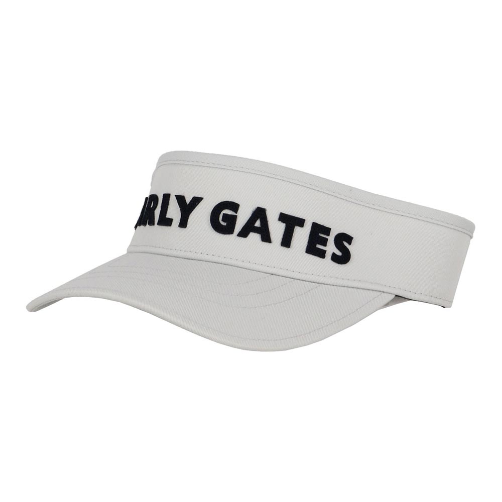パーリーゲイツ PEARLY GATES　ステッチロゴ リサイクルツイル バイザー 053-6287812 020 グレー　2026年モデル グレー