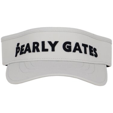 パーリーゲイツ PEARLY GATES　ステッチロゴ リサイクルツイル バイザー 053-6287812 020 グレー　2026年モデル 詳細4