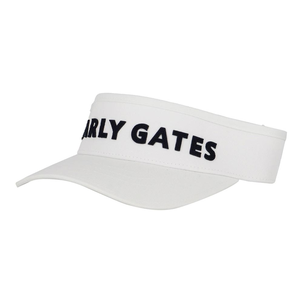 パーリーゲイツ PEARLY GATES　ステッチロゴ リサイクルツイル バイザー 053-6287812 030 ホワイト　2026年モデル ホワイト