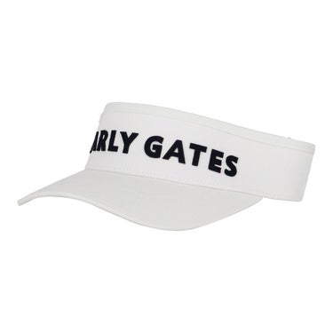 パーリーゲイツ PEARLY GATES　ステッチロゴ リサイクルツイル バイザー 053-6287812 030 ホワイト　2026年モデル ホワイト