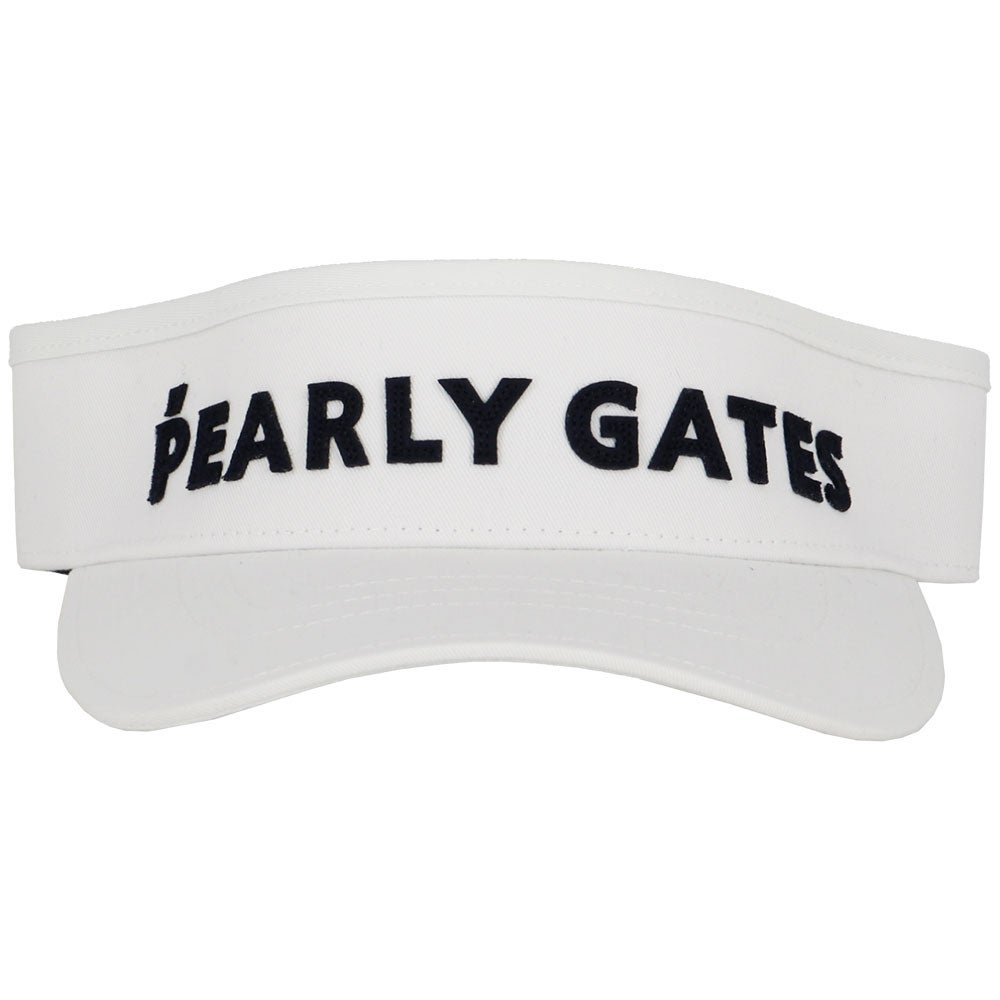 パーリーゲイツ PEARLY GATES　ステッチロゴ リサイクルツイル バイザー 053-6287812 030 ホワイト　2026年モデル 詳細4